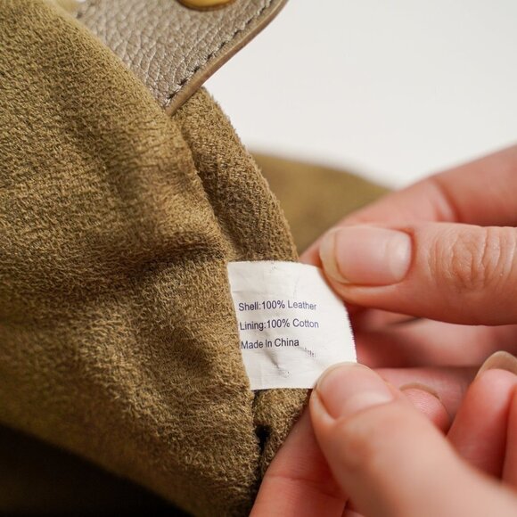 Emma Fox Metallic Hobo Bag With Gold Tone Studs - Picture 7 of 9